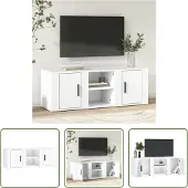 The Living Store TV-Schrank Weiß 100x31,5x35 cm Holzwerkstoff