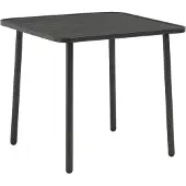 Syfax Gartentisch Dunkelgrau 80x80x72 cm Stahl