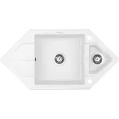 Deante 1.5-bowl granite sink with drainer - Space-Saver