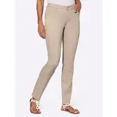 Casual Looks 5-Pocket-Jeans , Damen, Gr. 54, Normalgrößen, beige, 72% Baumwolle, 25% Polyester, 3% Elasthan, unifarben, lang, Jeans 5-Pocket-Jeans