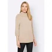 HEINE Rollkragenpullover in sand | Gr.: 50