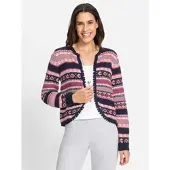 Inspirationen WITT WEIDEN Strickjacke in marine-erika-gemustert | Gr.: 44