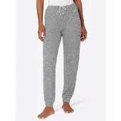 Feel Good Relaxhose , Damen, Gr. 52/54, Normalgrößen, grau (hellgrau, meliert), 80% Viskose, 15% Polyester, 5% Elasthan, unifarben, Hosen Relaxhose