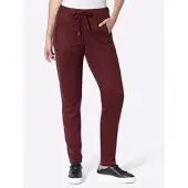 HEINE Lederimitathose , Damen, Gr. 50, Normalgrößen, rot (burgund), 95% Polyester, 5% Elasthan, unifarben, Hosen Lederimitathose