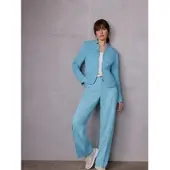 CREATION L PREMIUM creation L Lyocell-Leinen-Blazer in aqua | Gr.: 40