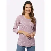 Sieh an! 3/4-Arm-Shirt in mauve-ecru-bedruckt | Gr.: 50