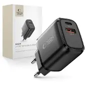 TechProtection NCA20 PD 20W / QC3.0 USB-A / USB-C Wandladegerät - Schwarz
