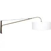 Steinhauer Wandleuchte 1-fl. "Elegant Classy" 4750BR (2574BR + K1066QS) Bronze + Weiß