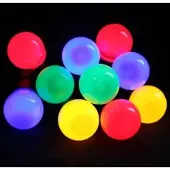 Linder Exclusiv GmbH Party Lichterkette LED bunt 10Kugeln Ø5cm Gartenbeleuchtung Biergarten Festzelt