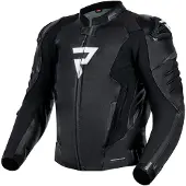 Rebelhorn Veloce Motorrad Lederjacke, schwarz/weiß, 62
