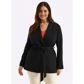 Sheego Shirtblazer in schwarz | Gr.: 46