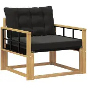 vidaXL Outdoor-Sofagarnitur Massives Akazienholz und Textilene Weiß
