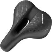 RockBros MTB Fahrradsattel mit Stoßdämpfern, wasserdicht + LED-Licht - schwarz