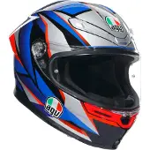 AGV K-6 S Slashcut Helm, schwarz/rot/blau, M (57/58)