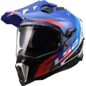 Hermann Hartje KG LS2 Endurohelm MX701 Explorer Hexa Weiß Blau Rot M