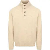 Steppin' Out Mocker Pullover Lammwolle Ecru