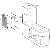 Gorenje GO66E PIZZA350C Einbau-Backofen, Groß, Elektrischer Ofen, 77 l, 3500 W, 77 l, Multitech