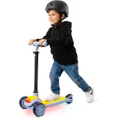Sun baby Kinderroller mit 3 Rädern Lumi Ride für Jungen, LED-Lichtern, bis 50 kg blau, ab 3 Jahren, für Kinder