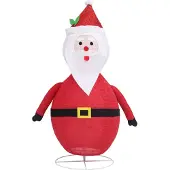 Syfax Weihnachtsdeko Weihnachtsmann LED Luxus-Stoff 90 cm