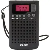 ELBE RF-93, Persönlich, Digital, AM, FM, LCD, Schwarz, Einfarbig