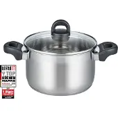 Elo Fleischtopf BASIC "Turmalin", grau (edelstahlfarben), B:21cm H:10cm L:33cm Ø:20cm, Töpfe, Fleischtopf, Öl Dosierringe, Induktion