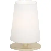 Steinhauer Tischlampe Ancilla, creme, Höhe 26 cm, Metall, Glas, E27
