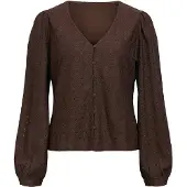 Object V-ausschnitt Puffärmel Bluse