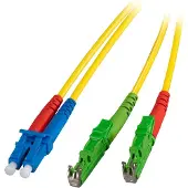 EFB Elektronik O0937.10 Duplex Jumper LC-E2000/APC 9/125μ, G657A, LSZH, gelb, 3.0mm, 10m O093710