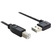 DeLOCK 1m USB 2.0 A - B m/m, 1 m, USB A, USB B, USB 2.0, Männlich/Männlich, Schwarz