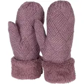 StyleBREAKER Fäustlinge "Strickhandschuhe Fäustlinge mit Rauten Muster und Fleece" 1 Stk.