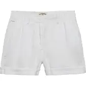 Superdry für Damen. W7110496A Shorts Mid Rise Leinen weiß (28), Lässig