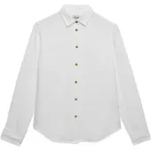 Superdry für Damen. W4010587A Weißes Premium-Leinenhemd (S), Lässig, Langarm