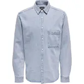Only & Sons Benny Reg Chambray Langarmhemd
