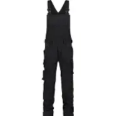 Dassy Tronix Latzhose mit Stretch und Kniepolstertaschen - schwarz - 56-5cm