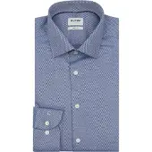Olymp Businesshemd "Level Five body fit", Herren, Gr. 43, N-Gr, blau (royal), Web, Obermaterial: 97% Baumwolle, 3% Elastolefin, 2-Knopf-Manschette, Hemden Businesshemd, mit modischer Struktur