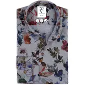 R2 Hemd Flanell Flower Druck Multicolour