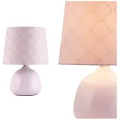 Rabalux 4384 Tischleuchte Ellie, E14, Keramik, rosa, rund, Standard, ø180mm