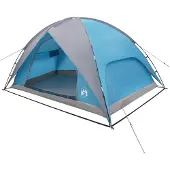 vidaXL Campingzelt mit Regenhaube wasserdicht 5 Personen Blau