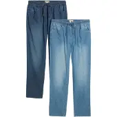 Bonprix Schlupfjeans Packung, 2er, 2 klassischer Schnitt, aus reiner Baumwolle, mit Washed-Effekt