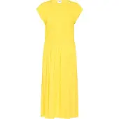 St. Tropez Midikleid SAINT TROPEZ "Damen Kleid GislaSZ", Damen, Gr. S, N-Gr, gelb (aspen gold), Obermaterial: 100% Viskose LENZING ECOVERO CV LenzEcov., Kleider Midikleid