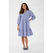 Culture Midikleid "Damen Kleid CUjilla", Damen, Gr. S, N-Gr, blau (salute), Obermaterial: 70% Baumwolle CO. 27% Nylon NY. 3% Elasthan EL., Kleider Midikleid