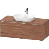 Duravit D-Neo, Konsolenwaschtischunterbau wandhängend, 1200x459x550mm, 1x Auszug, mit Griff Edelstahl gebürstet, DE4949070790000