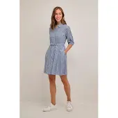 Cream Midikleid "Damen Kleid CRTiah", Damen, Gr. 42, N-Gr, blau (blau milkboy), Obermaterial: 100% Viskose LENZING ECOVERO CV LenzEcov., Kleider Midikleid