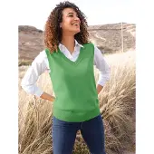 Casual Looks Pullunder "Pullunder", Damen, Gr. 36, grün (apfel), 100% Baumwolle, unifarben, Pullover Pullunder