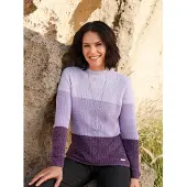 Casual Looks Strickpullover "Stehkragen-Pullover", Damen, Gr. 36, lila (lavendel, traube, gemustert), 50% Baumwolle, 50% Polyacryl, gemustert, mehrfarbig, meliert, Pullover Strickpullover