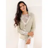 HEINE Blusenblazer "Strickblazer Strickblazer", Damen, Gr. 34, beige (sand), Strick, , Elegant, Blazer Blusenblazer