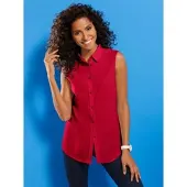 Sieh an! Bluse ohne Arm in rot | Gr.: 50