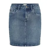 Cream Jeansrock "Damen Denimrock CRDarla", Damen, Gr. 42, blau (smithers mid blau denim), Obermaterial: 99% Baumwolle CO. 1% Elasthan EL., Röcke Jeansrock