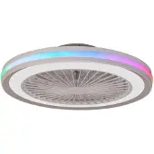 Mantra-Iluminacion Gamer Big LED-Deckenventilator weiß DC leise RGB - Mantra , Gamer Big, dimmbar, Weiß, für Wohnzimmer, Kunststoff, Modern