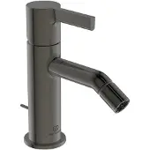 Ideal standard Joy Bidetarmatur, mit Metall-Ablaufgarnitur, Ausladung 115mm, chrom, BC784A5, Farbe: Magnetic Grey